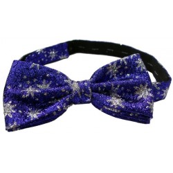 Blue patterned bow tie
